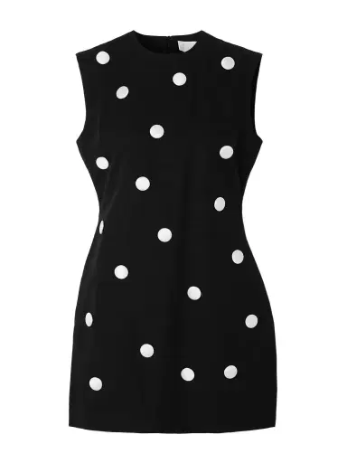 DESTREE Carole Embellished Polka-dot Cotton-faille Mini Dress | Thumbnail 1 DESTREE Carole Embellished Polka-dot Cotton-faille Mini Dress | Thumbnail 1