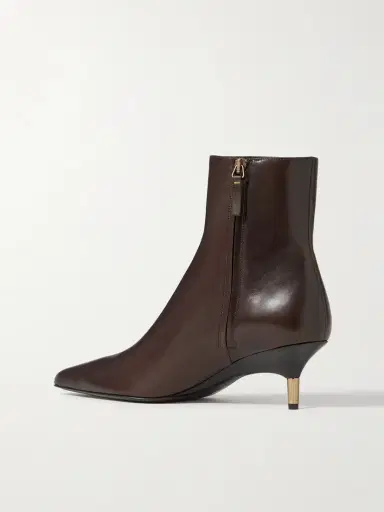 Khaite Bella Leather Ankle Boots | Thumbnail 3 Khaite Bella Leather Ankle Boots | Thumbnail 3