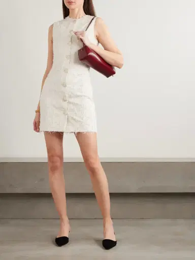 DESTREE Camille Frayed Organic Cotton-twill Mini Dress | Thumbnail 2 DESTREE Camille Frayed Organic Cotton-twill Mini Dress | Thumbnail 2