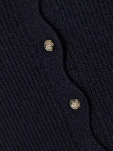 Allude Scalloped Ribbed Wool And Cashmere-blend Cardigan | Thumbnail 5 Allude Scalloped Ribbed Wool And Cashmere-blend Cardigan | Thumbnail 5