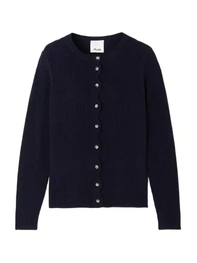 Allude Scalloped Ribbed Wool And Cashmere-blend Cardigan | Thumbnail 1 Allude Scalloped Ribbed Wool And Cashmere-blend Cardigan | Thumbnail 1