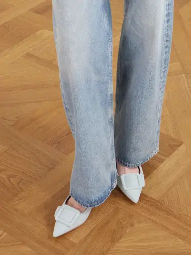 Manolo Blahnik Maysale Buckled Suede Point-toe Flats | Thumbnail 2 Manolo Blahnik Maysale Buckled Suede Point-toe Flats | Thumbnail 2
