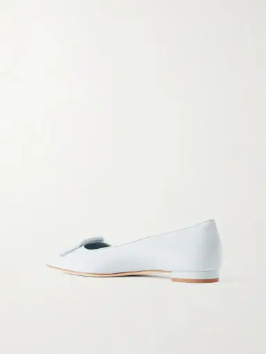 Manolo Blahnik Maysale Buckled Suede Point-toe Flats | Thumbnail 3 Manolo Blahnik Maysale Buckled Suede Point-toe Flats | Thumbnail 3