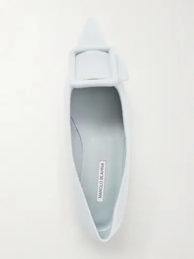 Manolo Blahnik Maysale Buckled Suede Point-toe Flats | Thumbnail 6 Manolo Blahnik Maysale Buckled Suede Point-toe Flats | Thumbnail 6