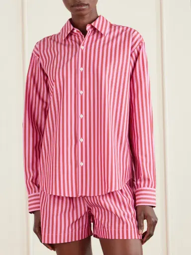 Comme Si La Shirt Classica Striped Cotton-poplin Shirt | Thumbnail 2 Comme Si La Shirt Classica Striped Cotton-poplin Shirt | Thumbnail 2