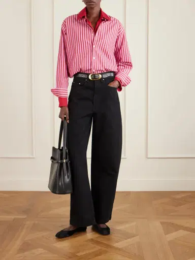 Comme Si La Shirt Classica Striped Cotton-poplin Shirt | Thumbnail 4 Comme Si La Shirt Classica Striped Cotton-poplin Shirt | Thumbnail 4
