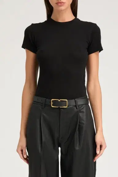 Sprwmn Baby Tee - Black | Thumbnail 2 Sprwmn Baby Tee - Black | Thumbnail 2