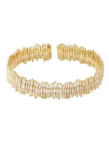 Suzanne Kalan 18-karat Gold Diamond Cuff | Thumbnail 1 Suzanne Kalan 18-karat Gold Diamond Cuff | Thumbnail 1