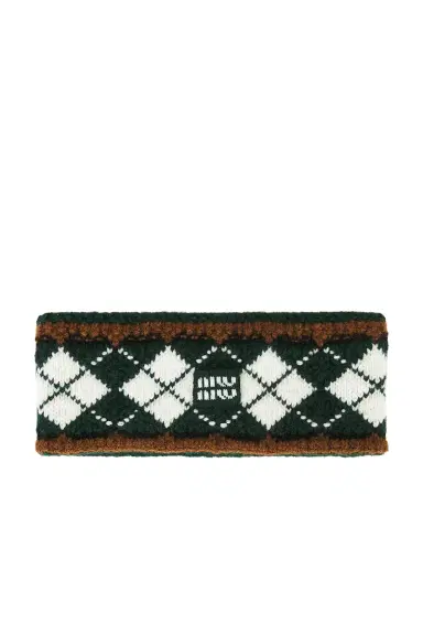 Miu Miu Jacquard Cashwool Headband | Thumbnail 1 Miu Miu Jacquard Cashwool Headband | Thumbnail 1