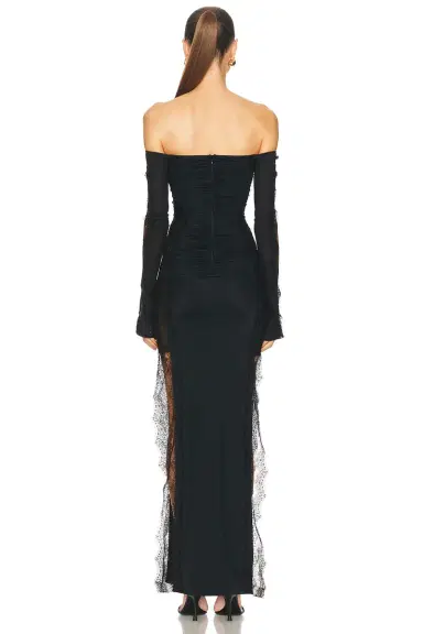 Blumarine Off The Shoulder Dress | Thumbnail 4 Blumarine Off The Shoulder Dress | Thumbnail 4