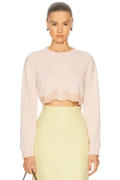Valentino Wool Lace Cardigan | Thumbnail 1 Valentino Wool Lace Cardigan | Thumbnail 1