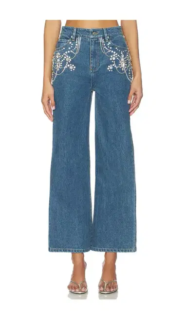 Simkhai Jude Mid Rise Crop Wide Leg Jean | Thumbnail 1 Simkhai Jude Mid Rise Crop Wide Leg Jean | Thumbnail 1