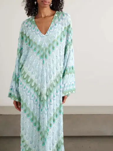 Missoni Tie-detailed Striped Metallic Crochet-knit Maxi Dress | Thumbnail 5 Missoni Tie-detailed Striped Metallic Crochet-knit Maxi Dress | Thumbnail 5