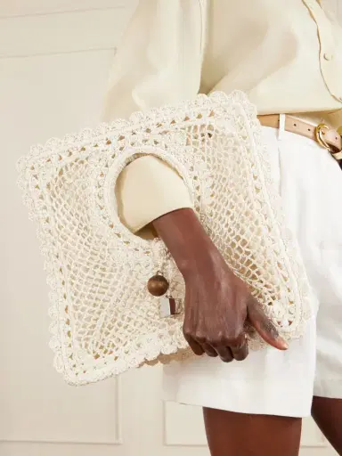 Jacquemus La Spiaggia Embellished Raffia-effect Bag | Thumbnail 2 Jacquemus La Spiaggia Embellished Raffia-effect Bag | Thumbnail 2