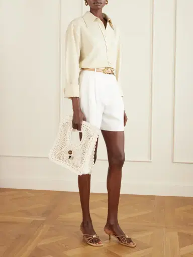 Jacquemus La Spiaggia Embellished Raffia-effect Bag | Thumbnail 3 Jacquemus La Spiaggia Embellished Raffia-effect Bag | Thumbnail 3