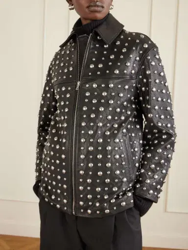 Nour Hammour Studded Leather Jacket | Thumbnail 3 Nour Hammour Studded Leather Jacket | Thumbnail 3