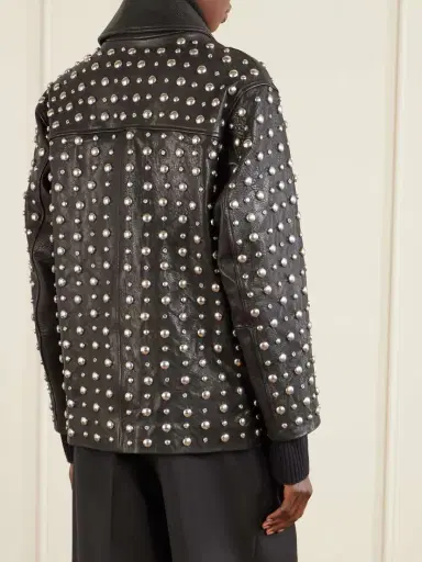 Nour Hammour Studded Leather Jacket | Thumbnail 4 Nour Hammour Studded Leather Jacket | Thumbnail 4