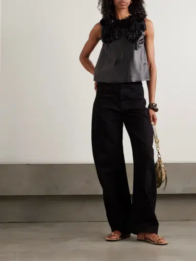 Ulla Johnson Marlowe Floral-appliquéd Leather Top | Thumbnail 2 Ulla Johnson Marlowe Floral-appliquéd Leather Top | Thumbnail 2