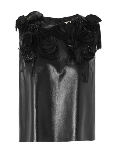 Ulla Johnson Marlowe Floral-appliquéd Leather Top | Thumbnail 1 Ulla Johnson Marlowe Floral-appliquéd Leather Top | Thumbnail 1