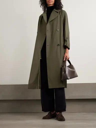 Max Mara Mtcarte Double-breasted Cotton-blend Gabardine Trench Coat | Thumbnail 2 Max Mara Mtcarte Double-breasted Cotton-blend Gabardine Trench Coat | Thumbnail 2