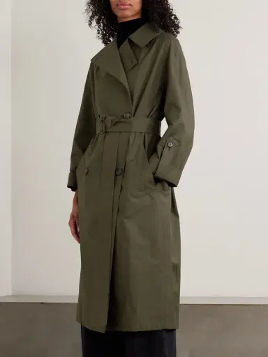 Max Mara Mtcarte Double-breasted Cotton-blend Gabardine Trench Coat | Thumbnail 3 Max Mara Mtcarte Double-breasted Cotton-blend Gabardine Trench Coat | Thumbnail 3