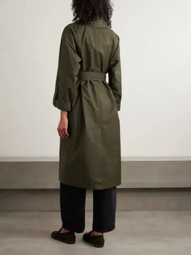 Max Mara Mtcarte Double-breasted Cotton-blend Gabardine Trench Coat | Thumbnail 4 Max Mara Mtcarte Double-breasted Cotton-blend Gabardine Trench Coat | Thumbnail 4