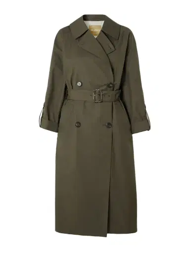 Max Mara Mtcarte Double-breasted Cotton-blend Gabardine Trench Coat | Thumbnail 1 Max Mara Mtcarte Double-breasted Cotton-blend Gabardine Trench Coat | Thumbnail 1