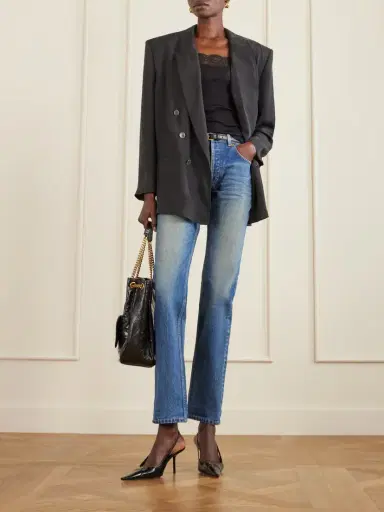 Saint Laurent Cropped High-rise Straight-leg Jeans | Thumbnail 2 Saint Laurent Cropped High-rise Straight-leg Jeans | Thumbnail 2