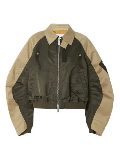 Sacai Oversized Cotton-canvas And Shell Bomber Jacket | Thumbnail 1 Sacai Oversized Cotton-canvas And Shell Bomber Jacket | Thumbnail 1