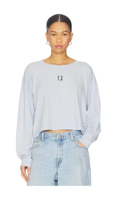 DAYDREAMER Cow Pattern Horseshoe Meet & Greet Long Sleeve Top | Thumbnail 1 DAYDREAMER Cow Pattern Horseshoe Meet & Greet Long Sleeve Top | Thumbnail 1