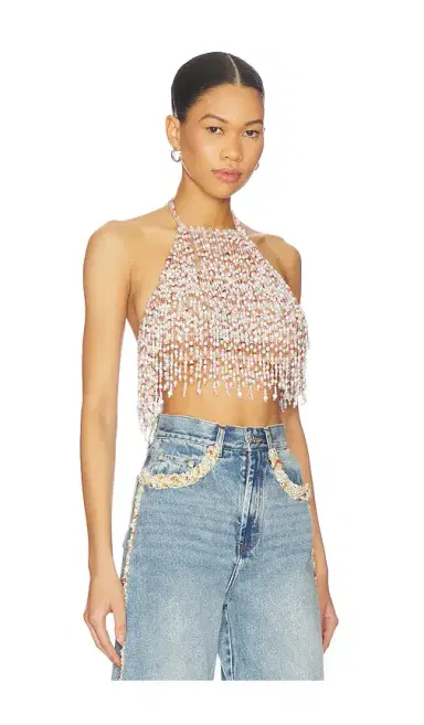 PatBO Pearl Dust Embroidery Halterneck Top | Thumbnail 2 PatBO Pearl Dust Embroidery Halterneck Top | Thumbnail 2