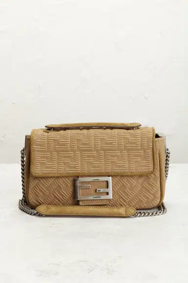 Fendi X SKIMS Midi Chain Baguette Shoulder Bag | Thumbnail 4 Fendi X SKIMS Midi Chain Baguette Shoulder Bag | Thumbnail 4