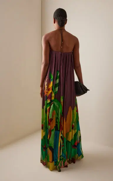 ALÉMAIS Mokshini Crinkled Silk Satin Maxi Dress | Thumbnail 4 ALÉMAIS Mokshini Crinkled Silk Satin Maxi Dress | Thumbnail 4