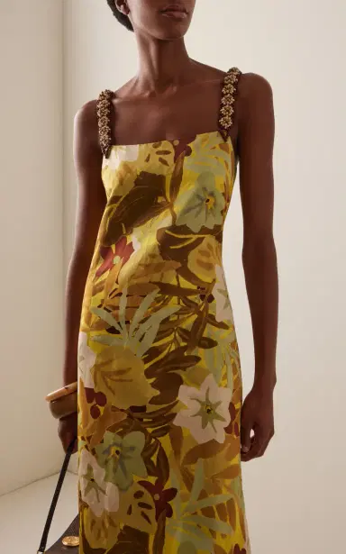 ALÉMAIS Printed Linen-Blend Maxi Dress | Thumbnail 2 ALÉMAIS Printed Linen-Blend Maxi Dress | Thumbnail 2
