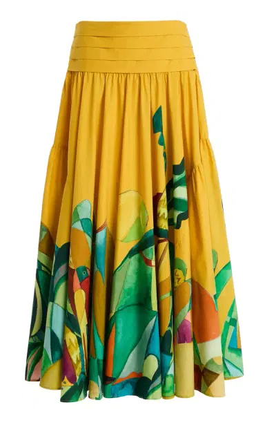 ALÉMAIS Mokshini Printed Organic Cotton Midi Skirt | Thumbnail 8 ALÉMAIS Mokshini Printed Organic Cotton Midi Skirt | Thumbnail 8