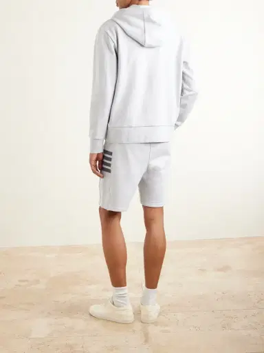 Thom Browne Striped Colour-Block Cotton-Jersey Zip-Up Hoodie - Men | Thumbnail 3 Thom Browne Striped Colour-Block Cotton-Jersey Zip-Up Hoodie - Men | Thumbnail 3