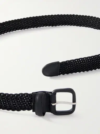 Charvet 2.7cm Leather-Trimmed Woven Cord Belt - Men | Thumbnail 3 Charvet 2.7cm Leather-Trimmed Woven Cord Belt - Men | Thumbnail 3