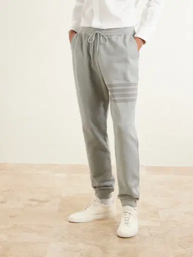 Thom Browne Straight-Leg Striped Cotton-Jersey Sweatpants - Men | Thumbnail 3 Thom Browne Straight-Leg Striped Cotton-Jersey Sweatpants - Men | Thumbnail 3