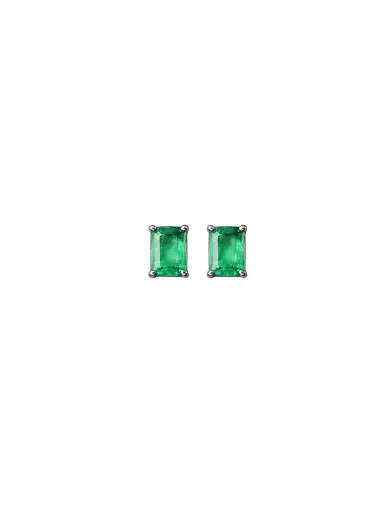 Wish Fine Jewelry 2.74ct Emerald 18K Gold Square Stud Earrings | Thumbnail 1 Wish Fine Jewelry 2.74ct Emerald 18K Gold Square Stud Earrings | Thumbnail 1