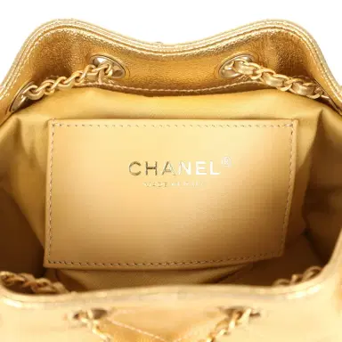 Chanel Chanel Mini 25 Hobo Bag Metallic Gold Caviar Caviar Antique Gold Hardware | Thumbnail 9 Chanel Chanel Mini 25 Hobo Bag Metallic Gold Caviar Caviar Antique Gold Hardware | Thumbnail 9