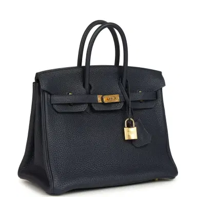 HERMÈS Hermes Birkin 25 Bleu Nuit Togo Gold Hardware | Thumbnail 2 HERMÈS Hermes Birkin 25 Bleu Nuit Togo Gold Hardware | Thumbnail 2