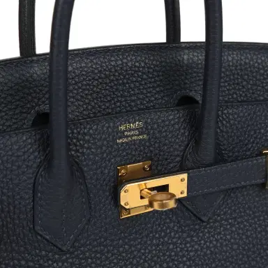 HERMÈS Hermes Birkin 25 Bleu Nuit Togo Gold Hardware | Thumbnail 7 HERMÈS Hermes Birkin 25 Bleu Nuit Togo Gold Hardware | Thumbnail 7