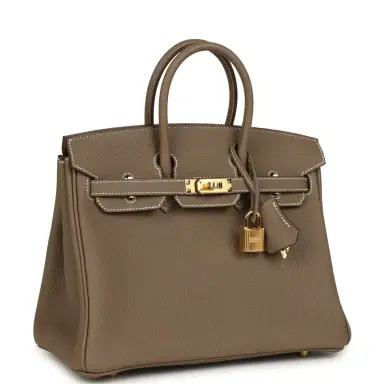 HERMÈS Hermes Birkin 25 Etoupe Togo Gold Hardware | Thumbnail 2 HERMÈS Hermes Birkin 25 Etoupe Togo Gold Hardware | Thumbnail 2