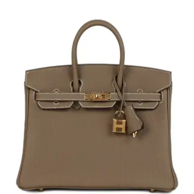 HERMÈS Hermes Birkin 25 Etoupe Togo Gold Hardware | Thumbnail 1 HERMÈS Hermes Birkin 25 Etoupe Togo Gold Hardware | Thumbnail 1