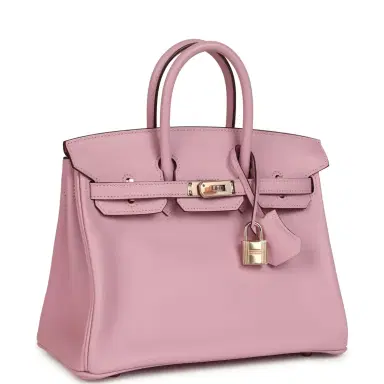 HERMÈS Hermes Birkin 25 Mauve Sylvestre Swift Rose Gold Hardware | Thumbnail 2 HERMÈS Hermes Birkin 25 Mauve Sylvestre Swift Rose Gold Hardware | Thumbnail 2