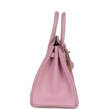 HERMÈS Hermes Birkin 25 Mauve Sylvestre Swift Rose Gold Hardware | Thumbnail 3 HERMÈS Hermes Birkin 25 Mauve Sylvestre Swift Rose Gold Hardware | Thumbnail 3