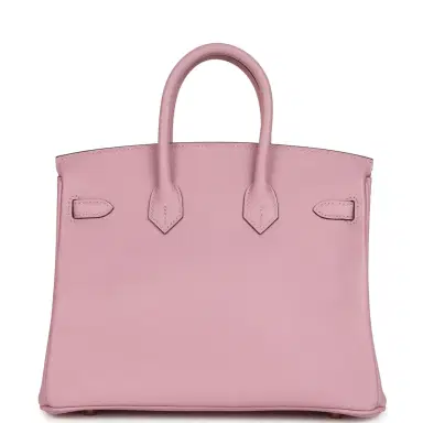 HERMÈS Hermes Birkin 25 Mauve Sylvestre Swift Rose Gold Hardware | Thumbnail 4 HERMÈS Hermes Birkin 25 Mauve Sylvestre Swift Rose Gold Hardware | Thumbnail 4