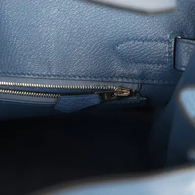 HERMÈS Pre-owned Hermes Birkin 30 Bleu Agate Clemence Palladium Hardware | Thumbnail 9 HERMÈS Pre-owned Hermes Birkin 30 Bleu Agate Clemence Palladium Hardware | Thumbnail 9