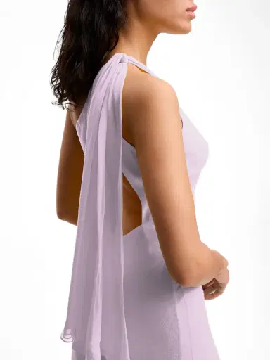 ALEJANDRA ALONSO ROJAS One Shoulder Chiffon Midi Dress | Thumbnail 3 ALEJANDRA ALONSO ROJAS One Shoulder Chiffon Midi Dress | Thumbnail 3