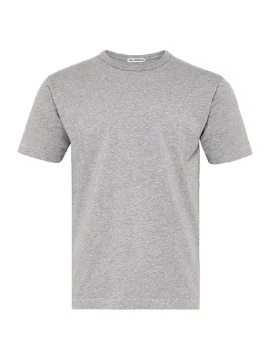JW Anderson Men's Anchor-Embroidered Cotton Jersey T-Shirt - Grey Melange | Thumbnail 1 JW Anderson Men's Anchor-Embroidered Cotton Jersey T-Shirt - Grey Melange | Thumbnail 1